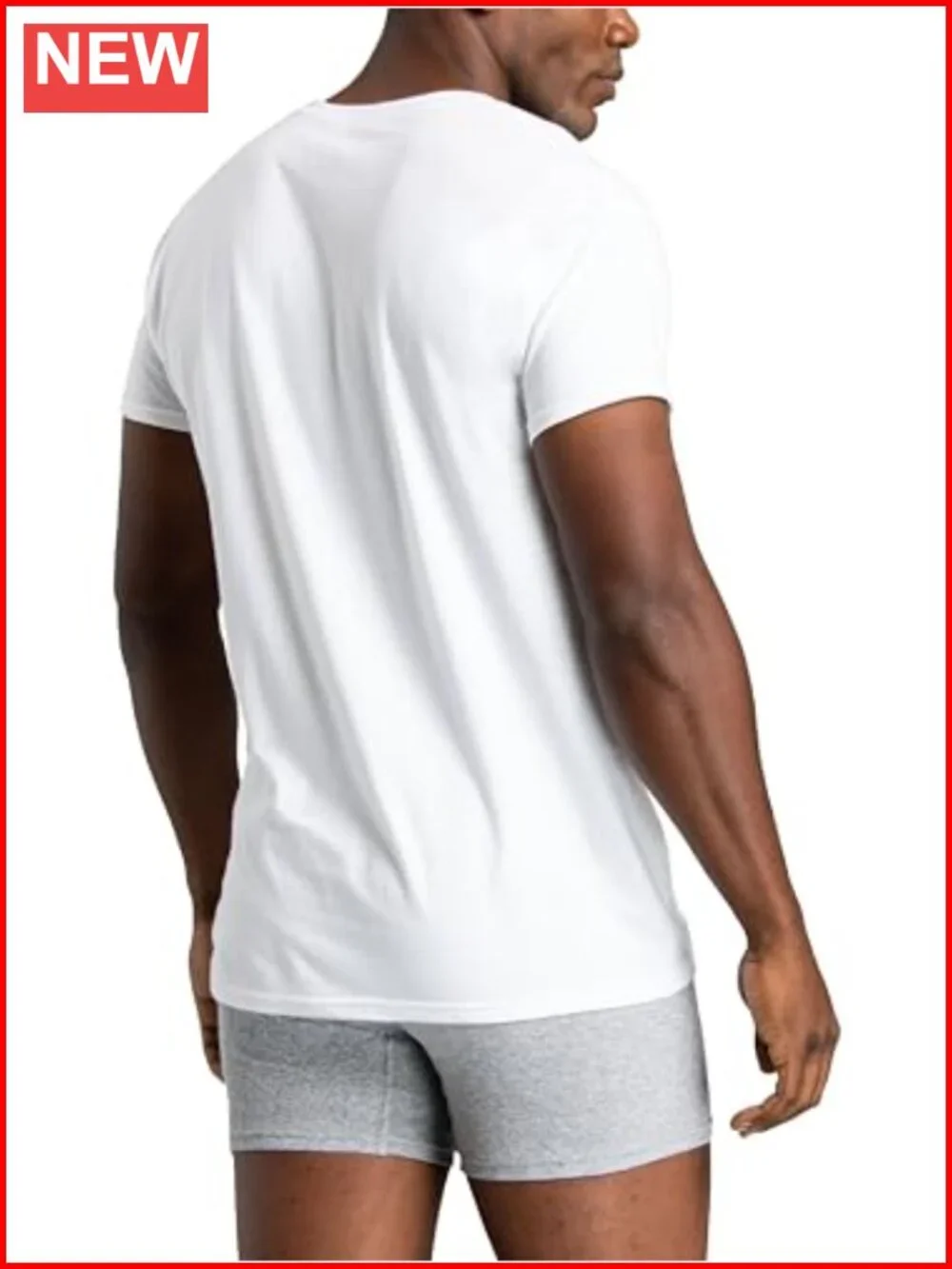 Men's Moisture Wicking Crew Undershirts, Tag Free, 6 Pack